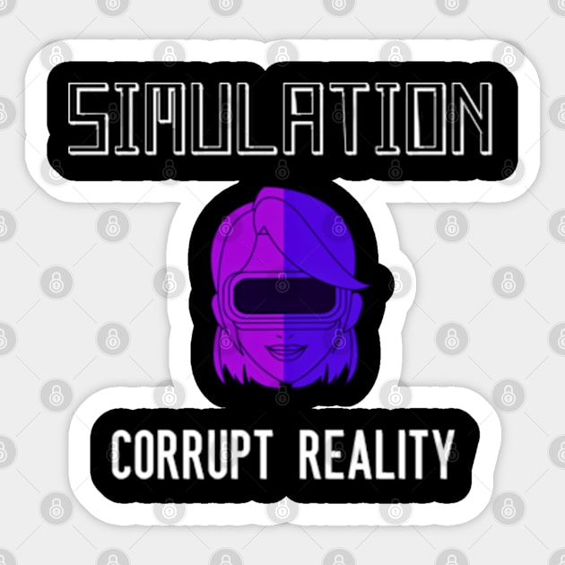 Simulation Corrupt Reality Sticker by DystoTown